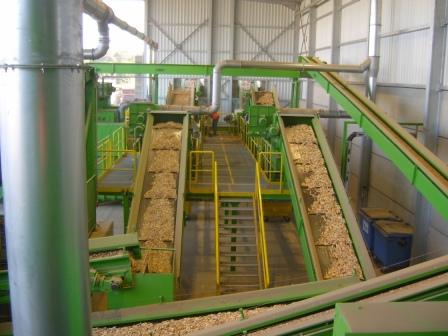 Waste wood processing